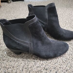 Easy Spirit Black Suede Ankle Booties